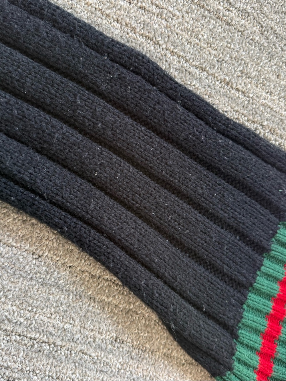 Gucci Vintage Web Knit Scarf - Picture 3 of 4